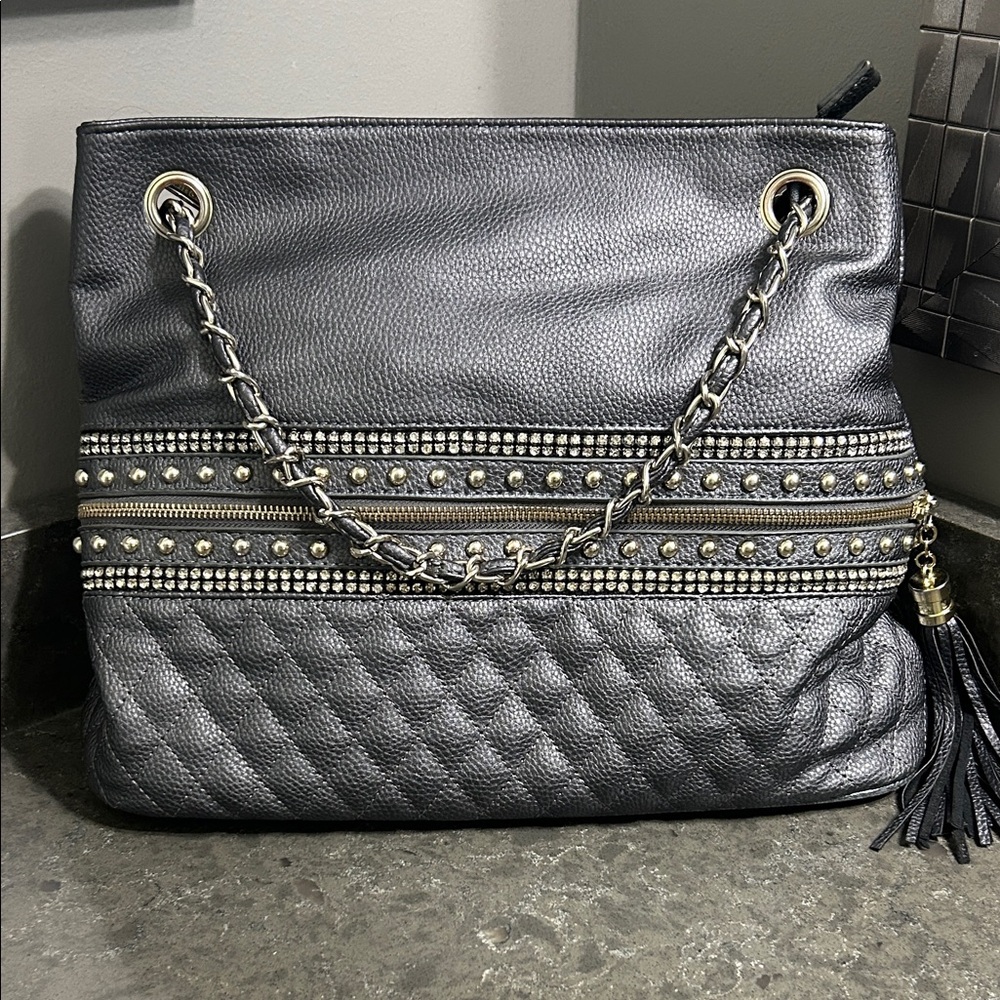 Imoshion Grey Shoulder Bag with Chain Strap
